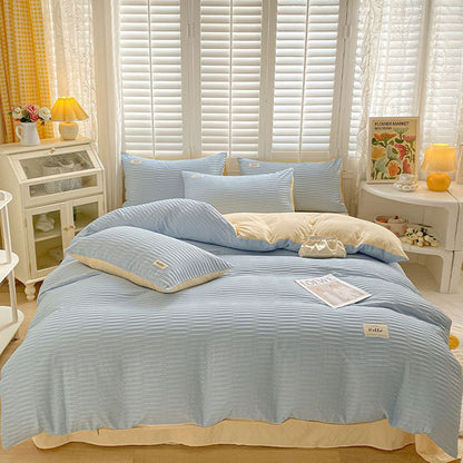 Super Soft Solid Color Duvet Cover with Zipper 180x220 cm
