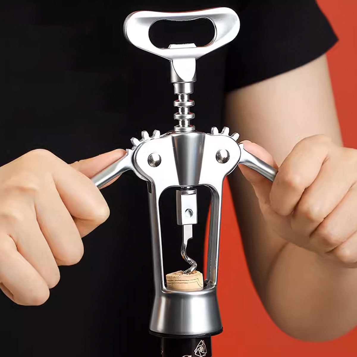 3pcs Red Wine Bottle Opener Corkscrew Set Kitchen Bar Tools for Easy Opening