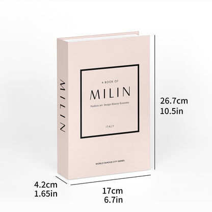 3 Pcs Modern Decorative Foldable Faux Books Set City Theme