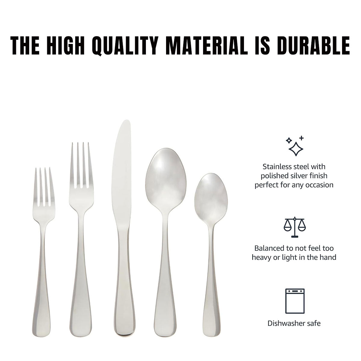 20/40pcs Stainless Steel Cutlery Set Knife Fork Spoon Western Hotel Tableware