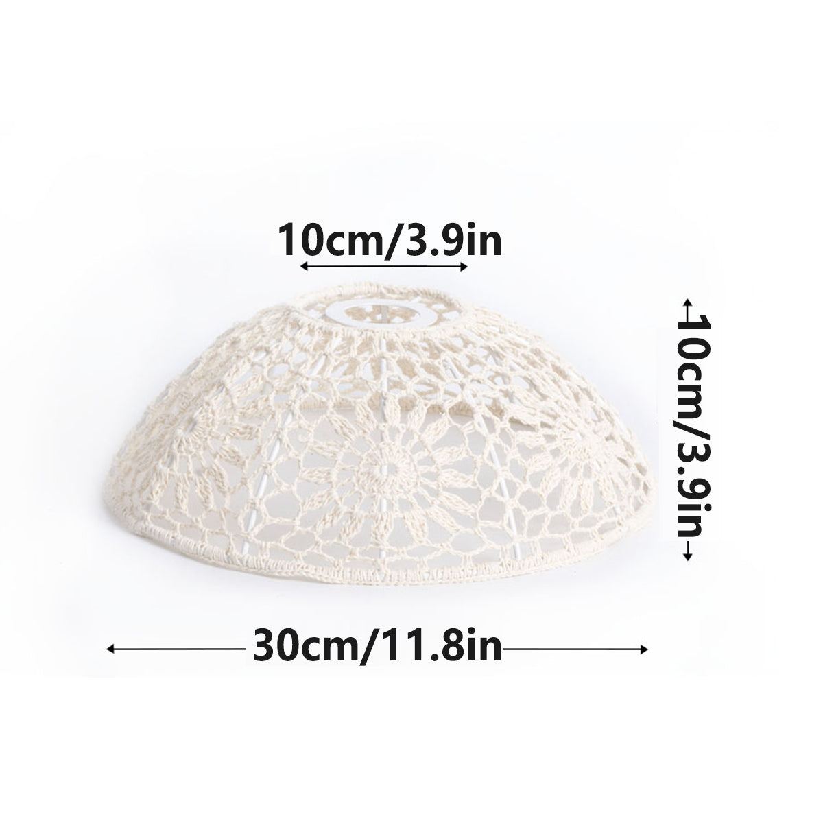 Bohemian Cotton Rope Woven Lampshade for Ceiling Pendant 30cm