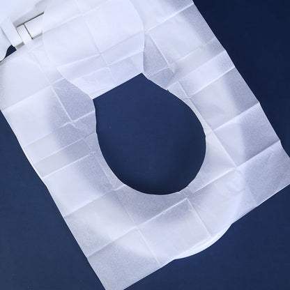 50 Pcs Dissolvable Disposable Toilet Seat Pads Travel Hotel