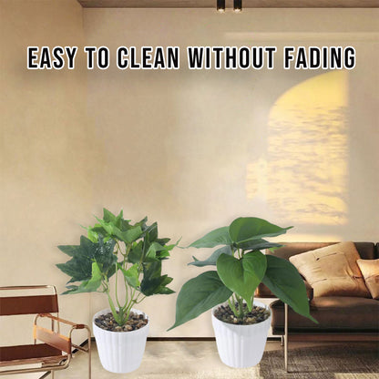 Artificial Small Potted Plant Decoration Faux Bonsai Greenery Indoor Home Decor