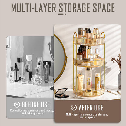 Rotating Cosmetic Organiser Home Storage Shelf Box for Makeup and Beauty Product