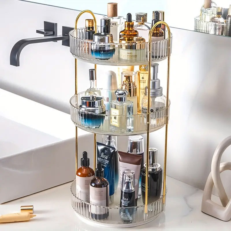 Rotating Cosmetic Organiser Home Storage Shelf Box for Makeup and Beauty Product