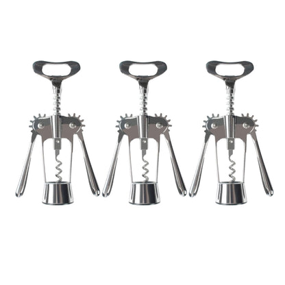 3pcs Red Wine Bottle Opener Corkscrew Set Kitchen Bar Tools for Easy Opening