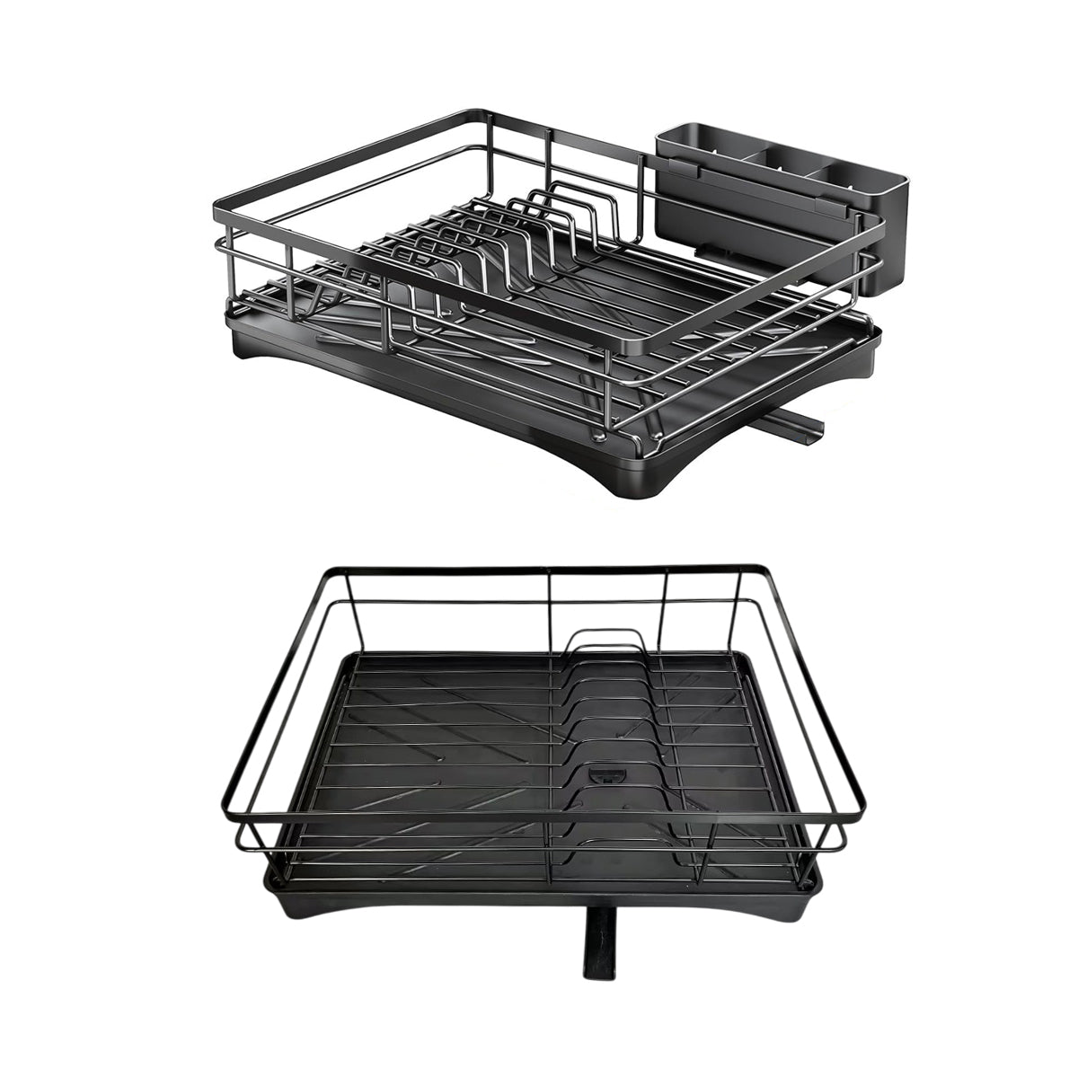 Large Capacity Kitchen Dish Drying Rack Sink Plate Bowl Storage Shelf
