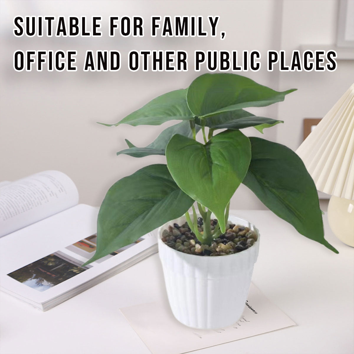 Artificial Small Potted Plant Decoration Faux Bonsai Greenery Indoor Home Decor