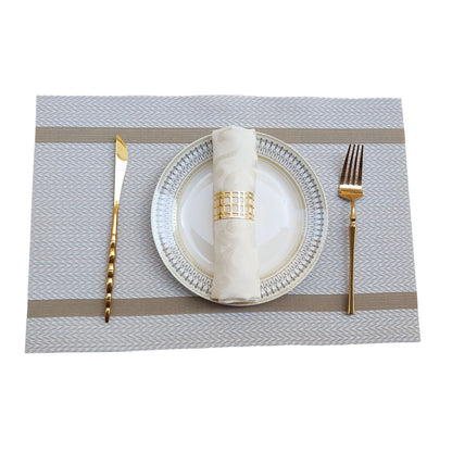 4X Anti-Skid Woven Placemat Waterproof Oil-proof Placemat Heat Resistant PVC Mat