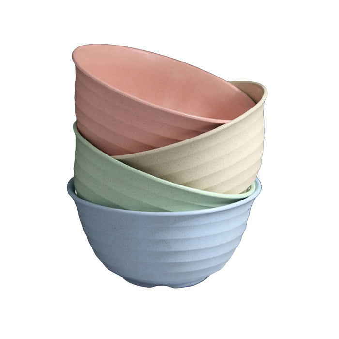 4 Pcs Wheat Straw Bowls with 1500ml Capacity