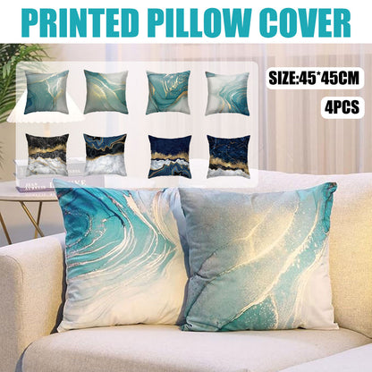 New 4PCS Home Printed Pillow Cases Decorative Cushion Covers Sofa Pillow Covers