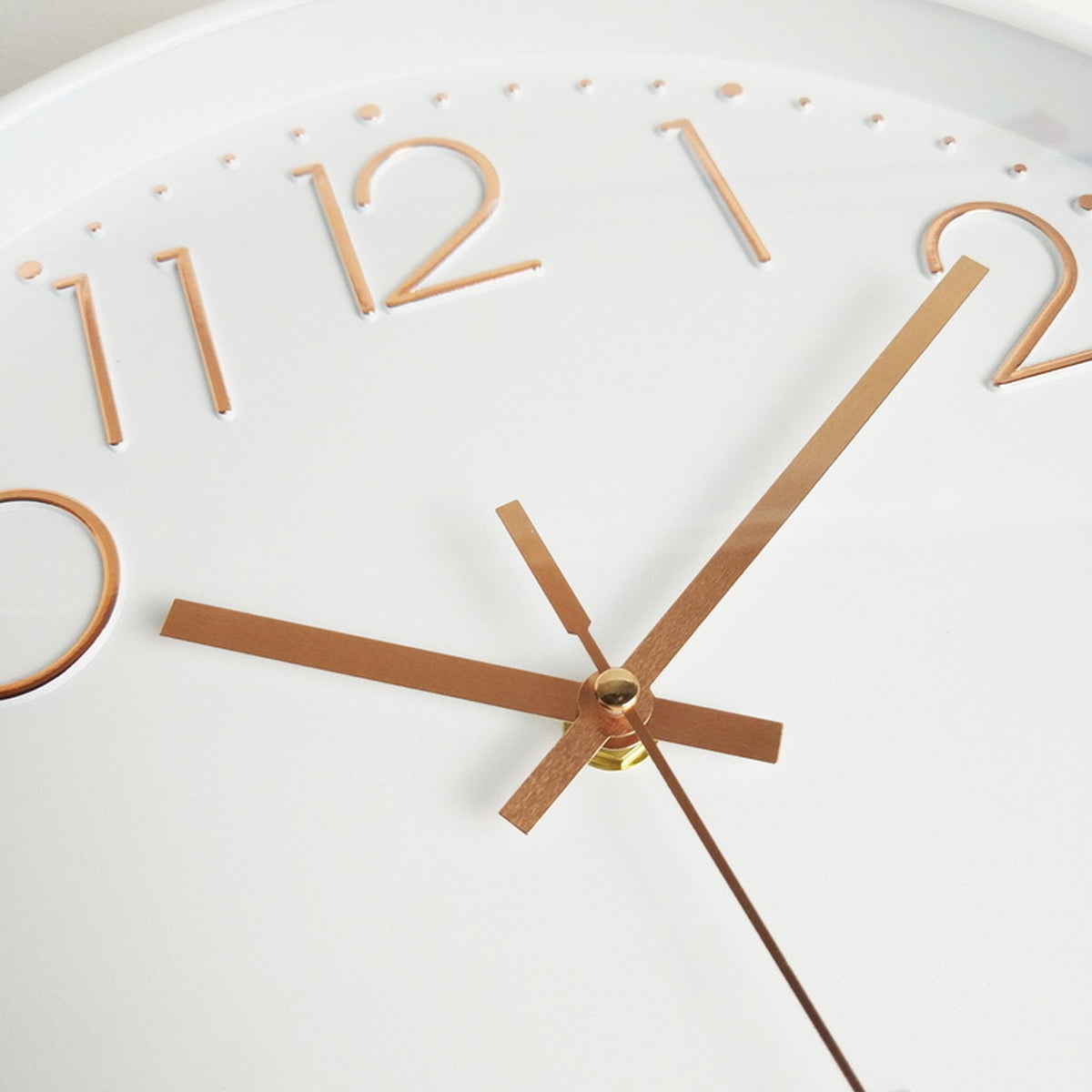 12Inch Silent Wall Clock Decorative Simple Plastic Clock for Living Room Home
