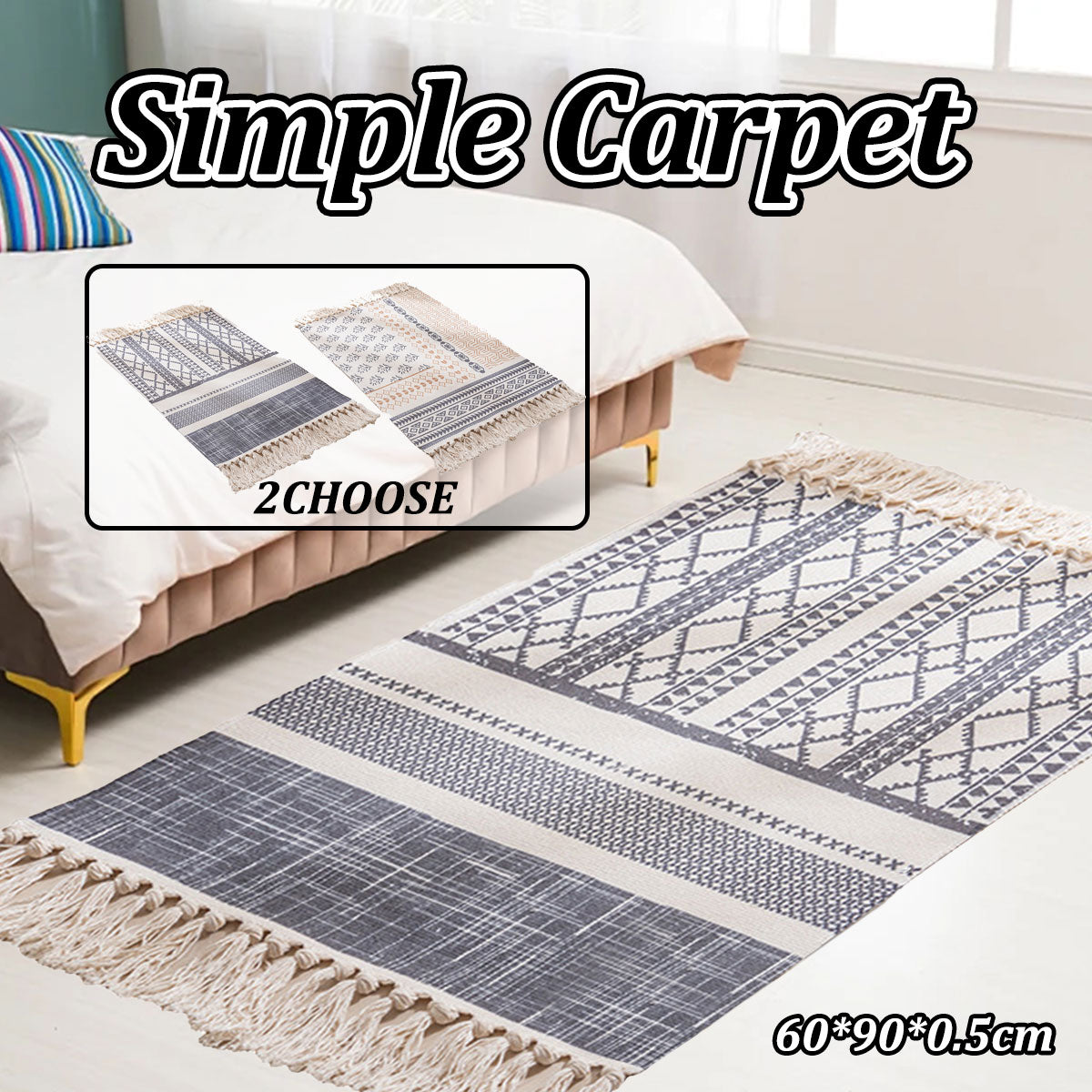 Carpet Simple Floor Mat Living Room Table Bedroom Decorative Soft Indoor Rug