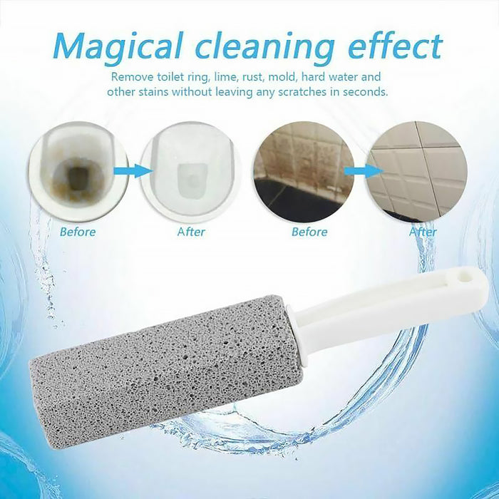 2 Pcs Pumice Toilet Brushes with Long Handles