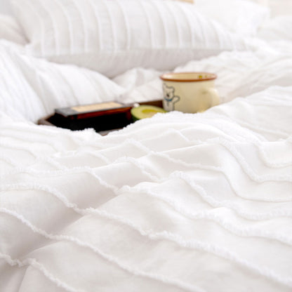 3PCS Bedding Set Quilt Cover with 2 Pillowcases Queen Size