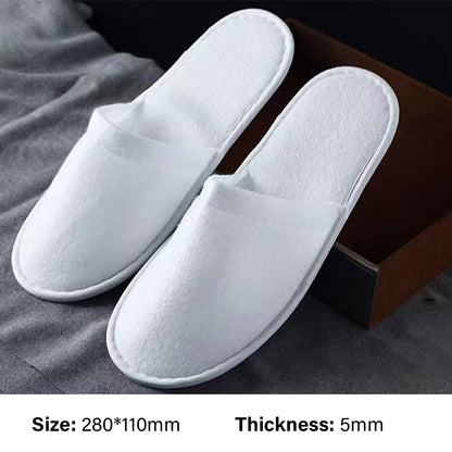 50 Pairs Disposable Closed Toe Slippers for Hotel Spa Guest
