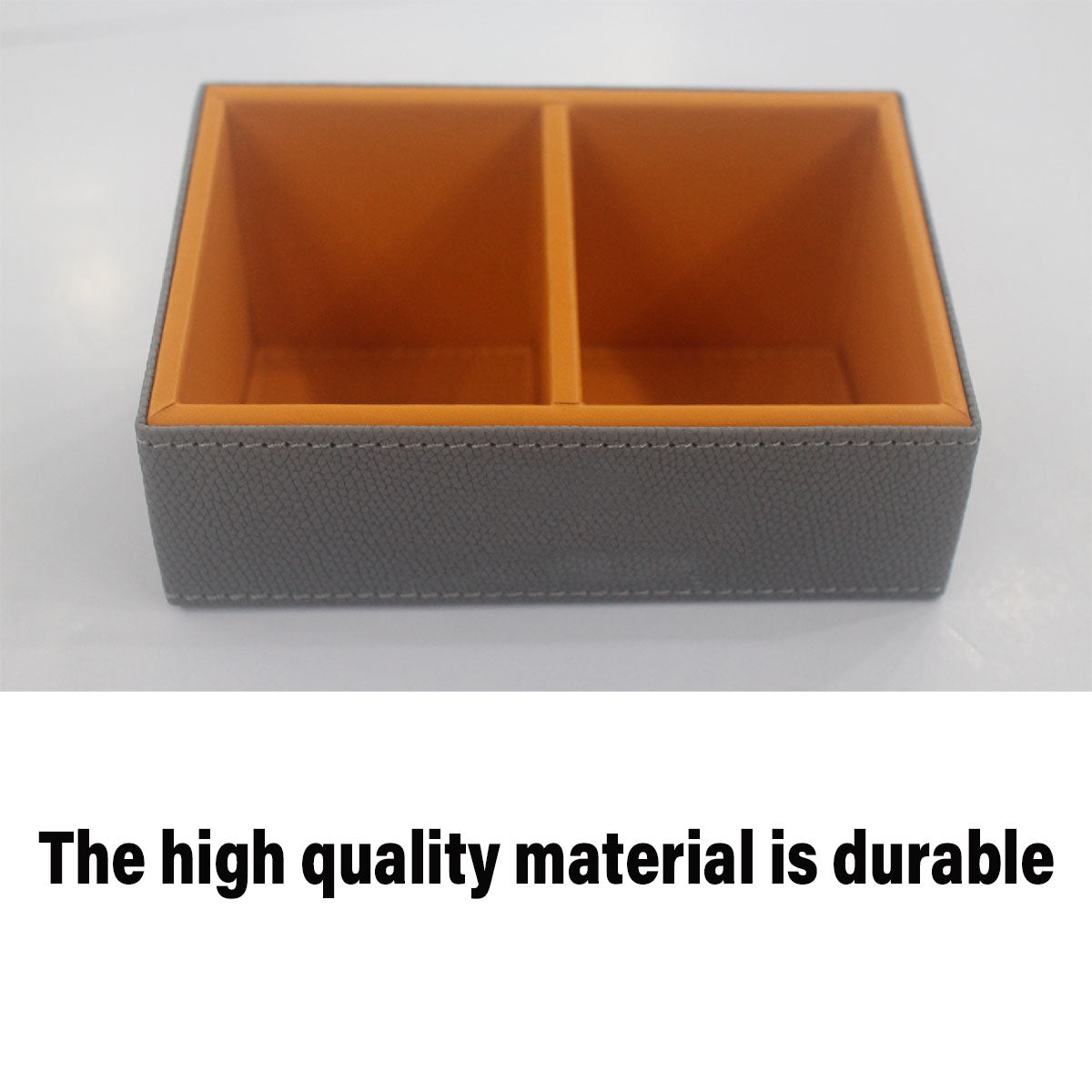 Beveled Double Compartment Tea Caddy Hotel Organizer