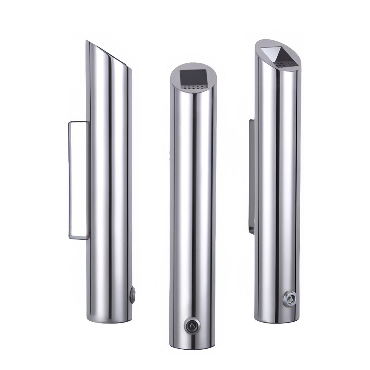 Wall Mounted Ashtray Stainless Steel 1.8L Floor Standing Vertical Trash Bin AU