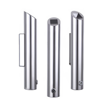 Wall Mounted Ashtray Stainless Steel 1.8L Floor Standing Vertical Trash Bin AU