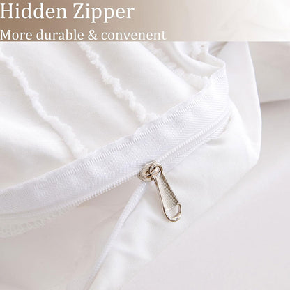 3PCS Bedding Set Quilt Cover with 2 Pillowcases Queen Size