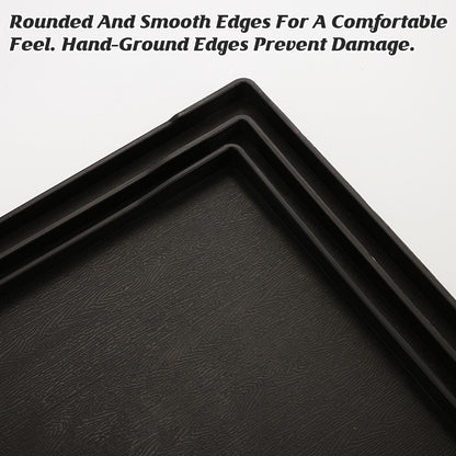 12 Pcs Rectangular Plastic Serving Tray 24x18cm Non-Slip