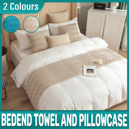 Velvet Bed Runner and Cushion Cover in 8 Options – Product View 1