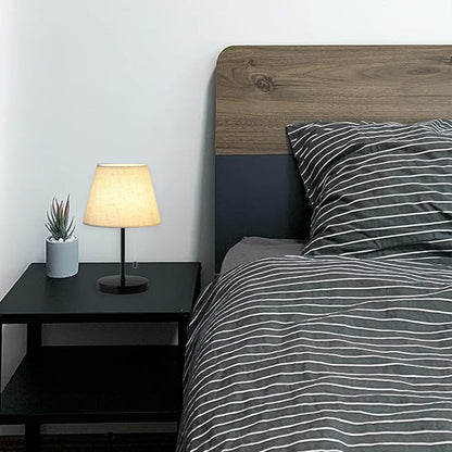 Bedside Table Lamp Modern Design with Pull Chain for Reading
