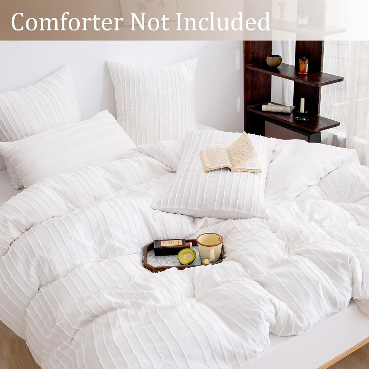 3PCS Bedding Set Quilt Cover with 2 Pillowcases Queen Size