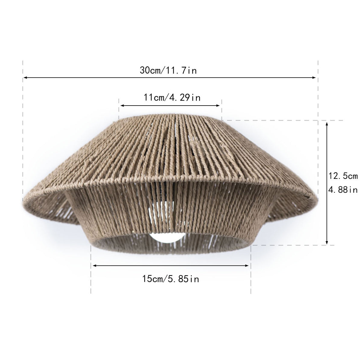 Woven Paper Rope Lampshade for Ceiling Pendant Light