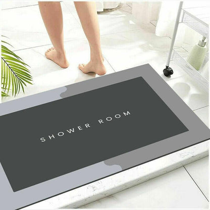 Super Absorbent Non-Slip Bath Mat Quick-Drying PVC Velvet