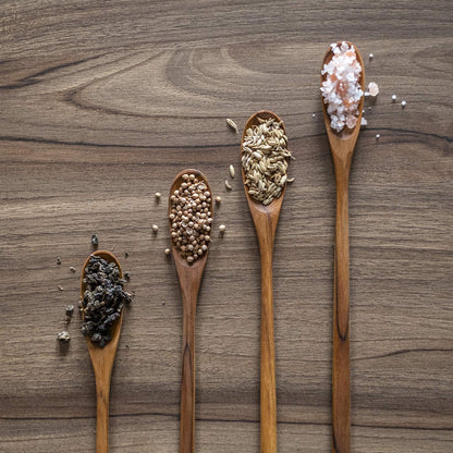 4PCS Japanese Wooden Long Handle Stirring Spoons for Coffee and Tea