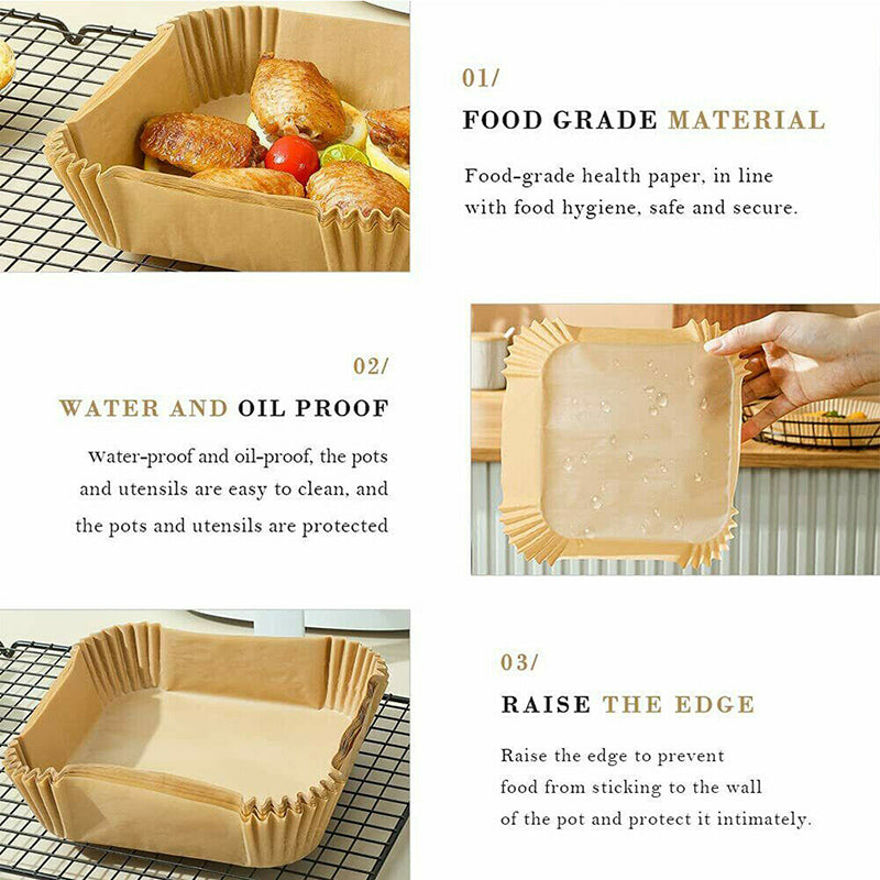 Square Air Fryer Paper Liners in 6 Options – Product View 10