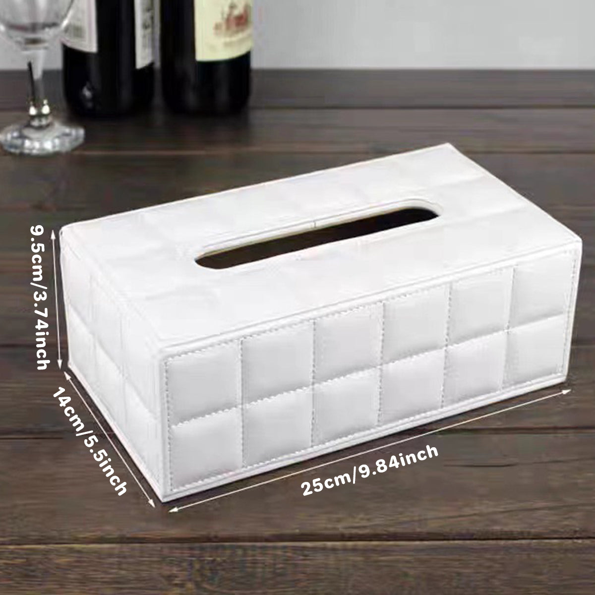 Leather Tissue Box Holder Rectangular Tissue Dispenser for Living Room Home AU