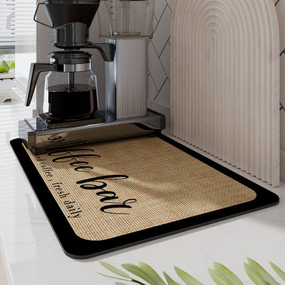Super Draining Dish Drying Mat Quick Dry Coffee Kitchen Bathroom Tableware Pad