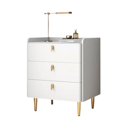 3-Drawer Nightstand Bedroom Storage Cabinet Minimalist Bedside Locker Organizer