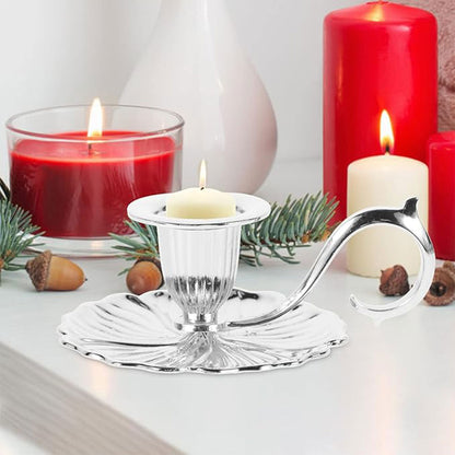 Retro Handheld Candlestick Holder European Style Metal Candle Stand