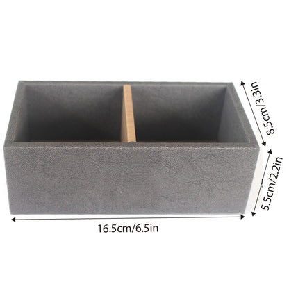 Double Compartment Tea Caddy Hotel Room Organizer