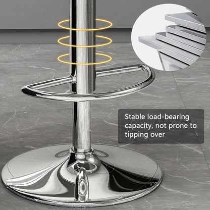 Bar Stool Adjustable Height Modern PU Leather Seat Metal Frame for Kitchen Bar