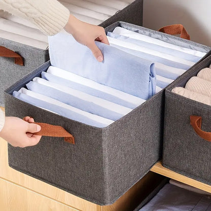 4 Pieces Foldable Fabric Storage Boxes with Clear Lids
