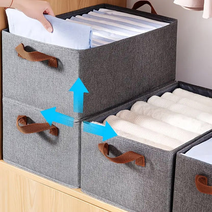 4 Pieces Foldable Fabric Storage Boxes with Clear Lids