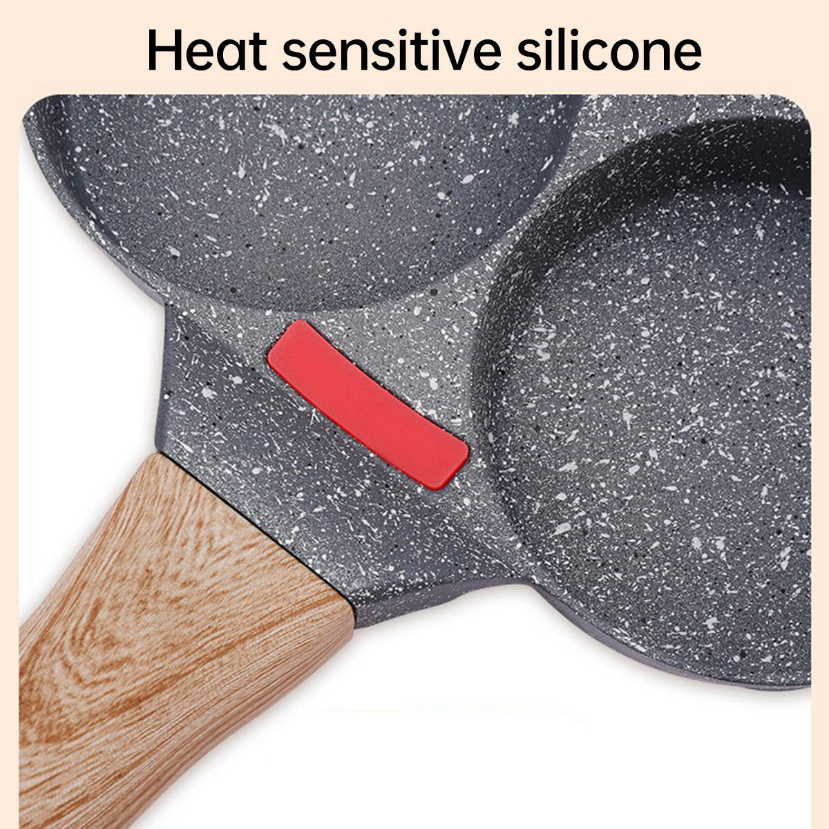 3-Hole Non-Stick Frying Pancake Pan Round Egg Breakfast Cooker