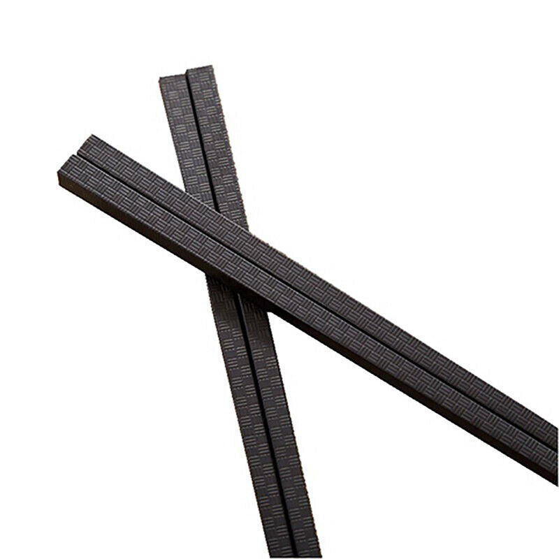 5 Pairs Premium Plastic Chinese Japanese Chopsticks Dishwasher Safe Black
