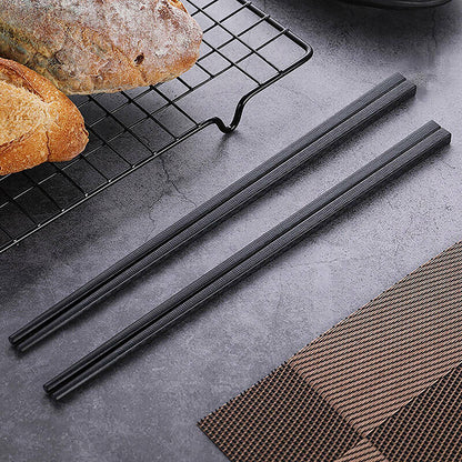 5 Pairs Premium Plastic Chinese Japanese Chopsticks Dishwasher Safe Black