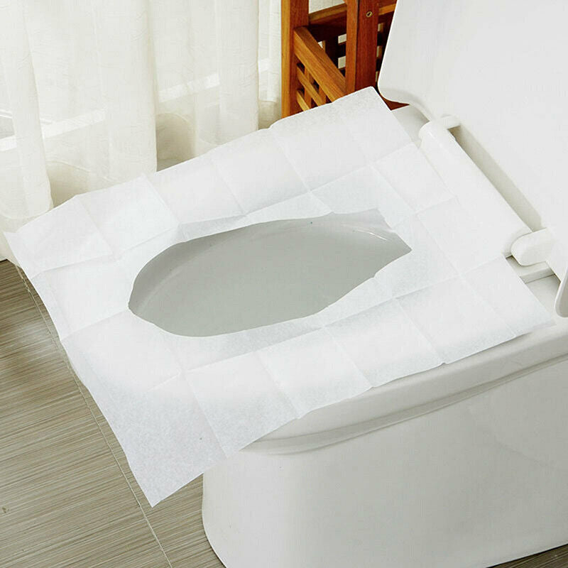 50pcs Disposable Toilet Seat Paper Covers Biodegradable