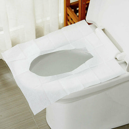 50pcs Disposable Toilet Seat Paper Covers Biodegradable