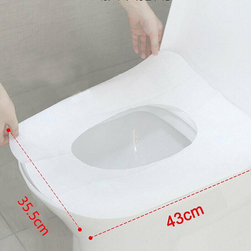 50pcs Disposable Toilet Seat Paper Covers Biodegradable