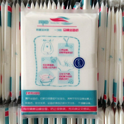 50pcs Disposable Toilet Seat Paper Covers Biodegradable