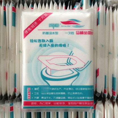 50pcs Disposable Toilet Seat Paper Covers Biodegradable