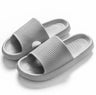 EVA Hotel Slippers with 4cm Cushioned Sole — Grey / 40-41
