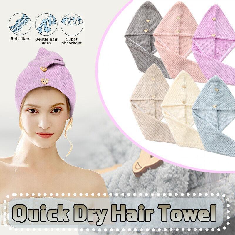 Absorbent Coral Fleece Hair Drying Cap in 6 – Product View 2